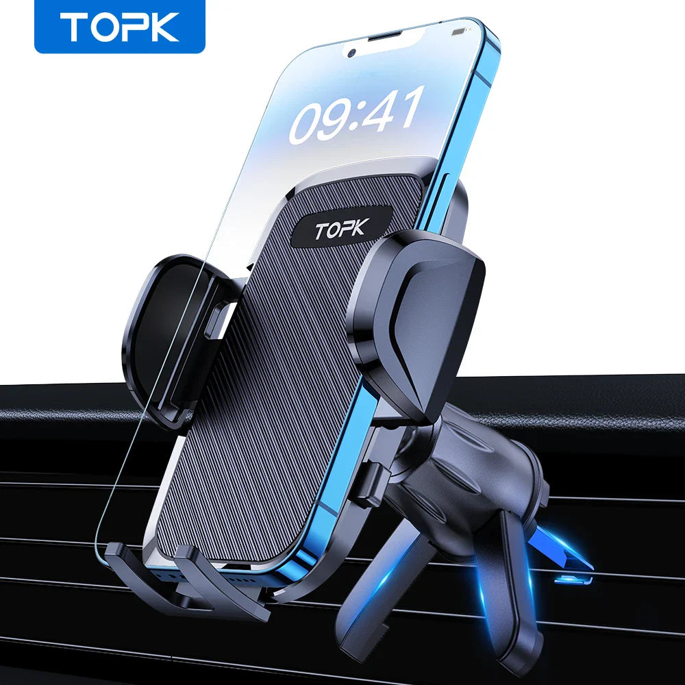 Suporte Universal para Carro TOPK, Suporte para Celular com Clip de Ventilação do Carro, Suporte de Telefone Automático, Suporte para Todos os Celulares 2/2