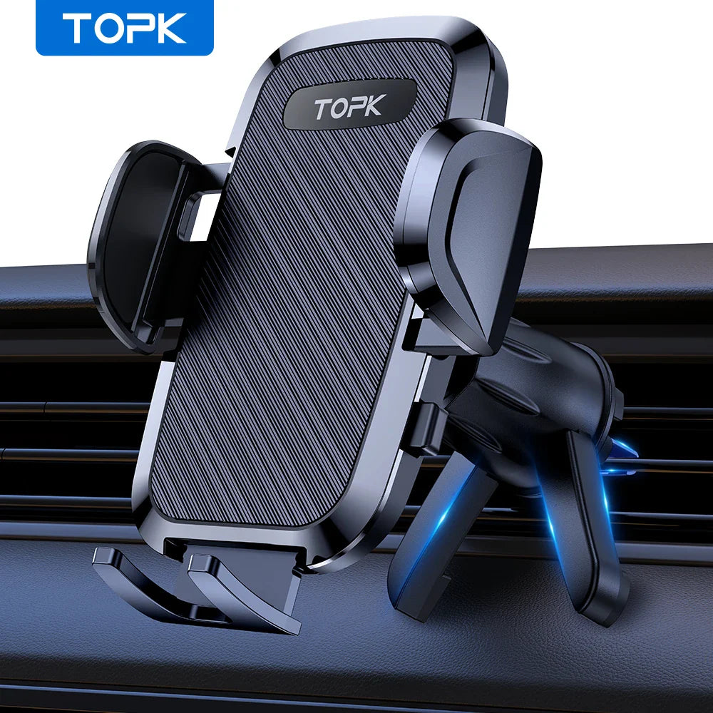 Suporte Universal para Carro TOPK, Suporte para Celular com Clip de Ventilação do Carro, Suporte de Telefone Automático, Suporte para Todos os Celulares 2/2