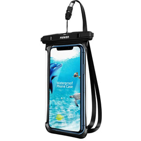 FONKEN Capa à Prova D'Água com Visão Completa para Celular – Bolsa Transparente e Selada para Uso Subaquático, Neve e Chuva, Ideal para Natação e Proteção de Celulares Grandes