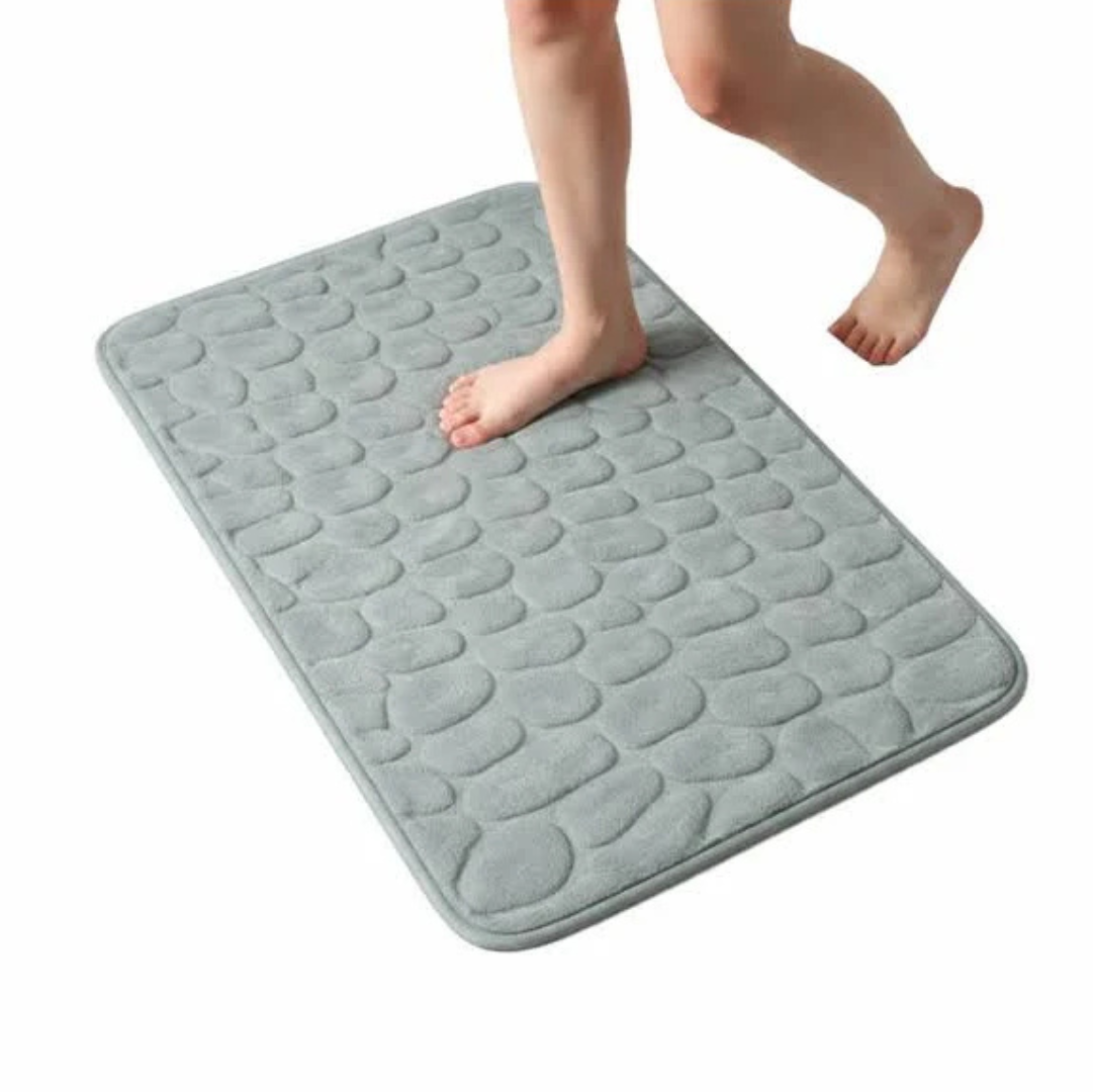 Tapete Para Banheiro Antiderrapante Conforto Luxor Original, Azul Marinho / 40x60cm