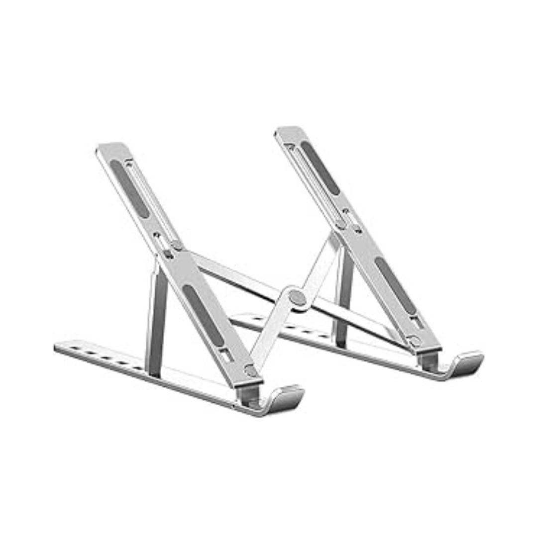 Suporte para Notebook de Aluminio Ajustável Dobrável Portatil Metal Resistente Reforçado altura regulavel compativel ate 15.6 polegadas Regulavel Ergonomico