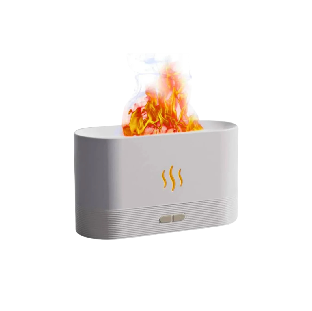 Umidificador Aromático Purificador Vapor Efeito Chamas Fogo