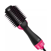 Escova Secadora Alisador Elétrica Quente Cabelo Com 3 Em1 Preto E Rosa