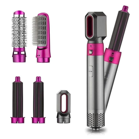 Escova Secadora Modeladora 5 em 1 Elétrica Profissional Ar Quente 1000W com Acessórios – Alisa, Seca, Modela e Faz Cachos Rápido