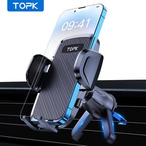 Suporte Universal para Carro TOPK, Suporte para Celular com Clip de Ventilação do Carro, Suporte de Telefone Automático, Suporte para Todos os Celulares   2/2