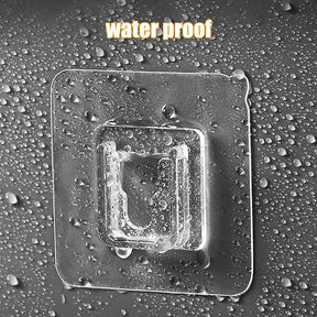 Ganchos de Parede Adesivos de Duplo Lado, Suporte Transparente de Sucção Forte, Ganchos para Cozinha e Banheiro, Suportes para Tomadas e Armazenamento.